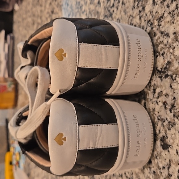 KATE SPADE SELENA QUILTED SNEAKER.KH818. SIZE 8.5B BLACK. - Picture 7 of 12